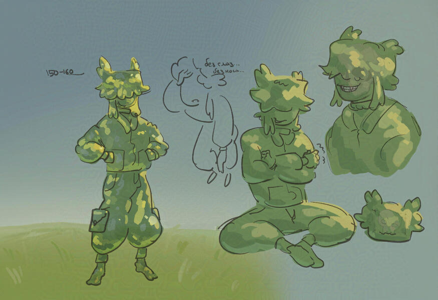 Colored sketch reference